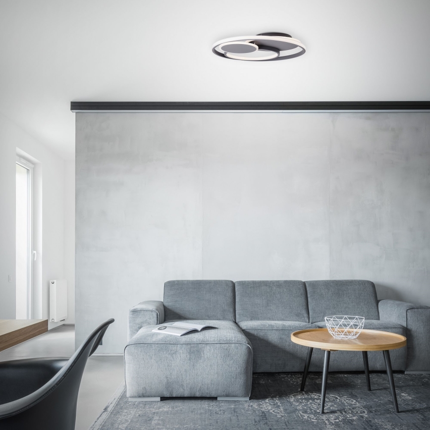 Brilliant - LED Aptumšojama griestu lampa RUNDA LED/50W/230V 3000-6500K melna + tālvadības pults