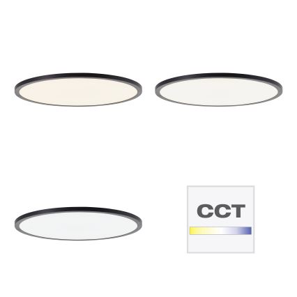 Brilliant - LED aptumšojams griestu gaismeklis TUCO LED/33W/230V 3000-6500K Ø 50 cm melns + ar tālvadības pulti