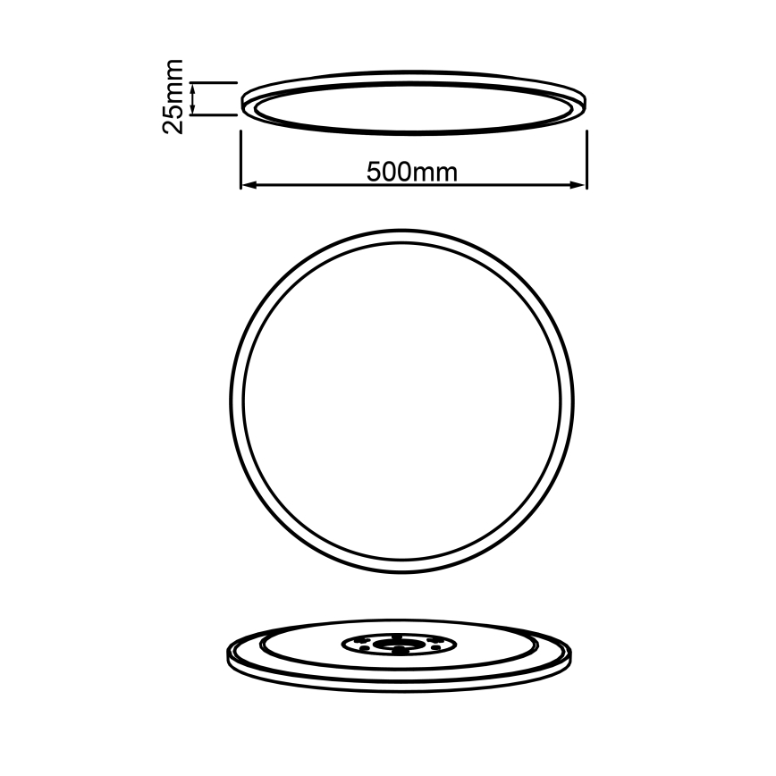 Brilliant - LED aptumšojams griestu gaismeklis TUCO LED/33W/230V 3000-6500K Ø 50 cm melns + ar tālvadības pulti