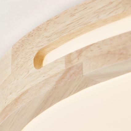 Brilliant - LED Aptumšojama griestu lampa WOODBURY LED/24W/230V d. 39 cm gumijkoks - FSC sertificēts