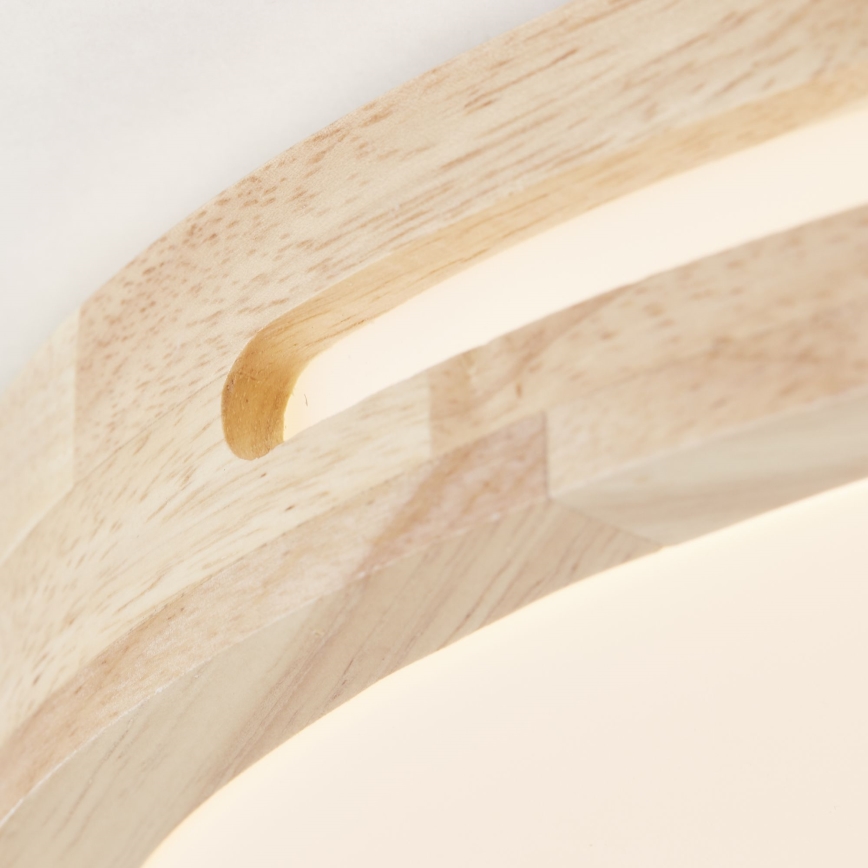 Brilliant - LED Aptumšojama griestu lampa WOODBURY LED/24W/230V d. 39 cm gumijkoks - FSC sertificēts