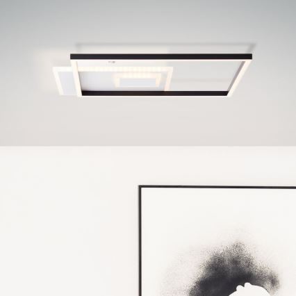 Brilliant - LED Aptumšojama griestu lampa IORGO LED/40W/230V 3000K 43,5x43,5 cm balta/melna