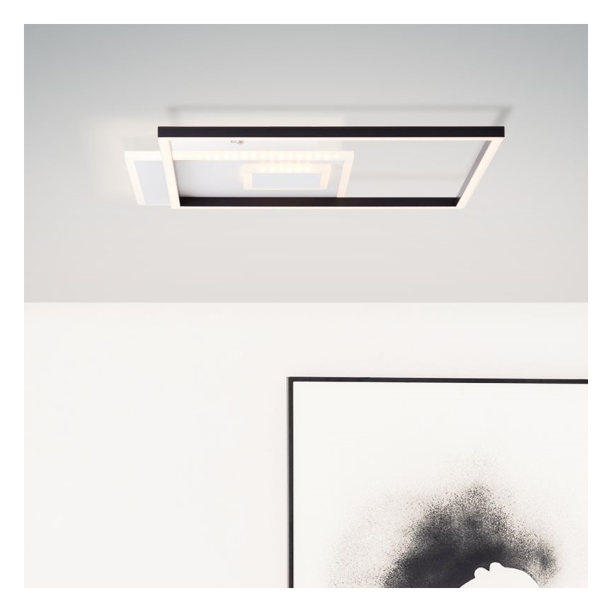 Brilliant - LED Aptumšojama griestu lampa IORGO LED/40W/230V 3000K 43,5x43,5 cm balta/melna