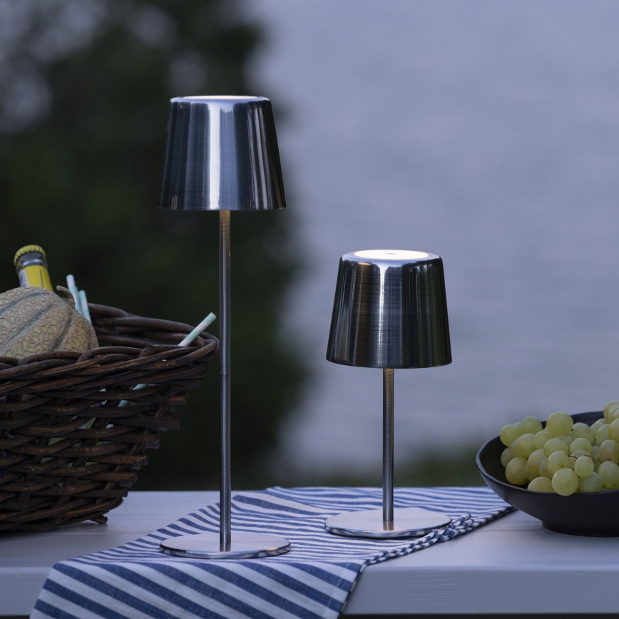 Brilliant - LED Aptumšojama skārienvadāma āra lampa XAANA LED/4W/5V 3000/4000/6500K IP44 spīdīgi hromēts
