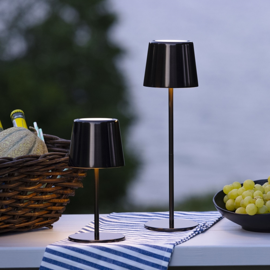 Brilliant - LED Aptumšojama skārienvadāma āra lampa XAANA LED/4W/5V 3000/4000/6500K IP44 melna
