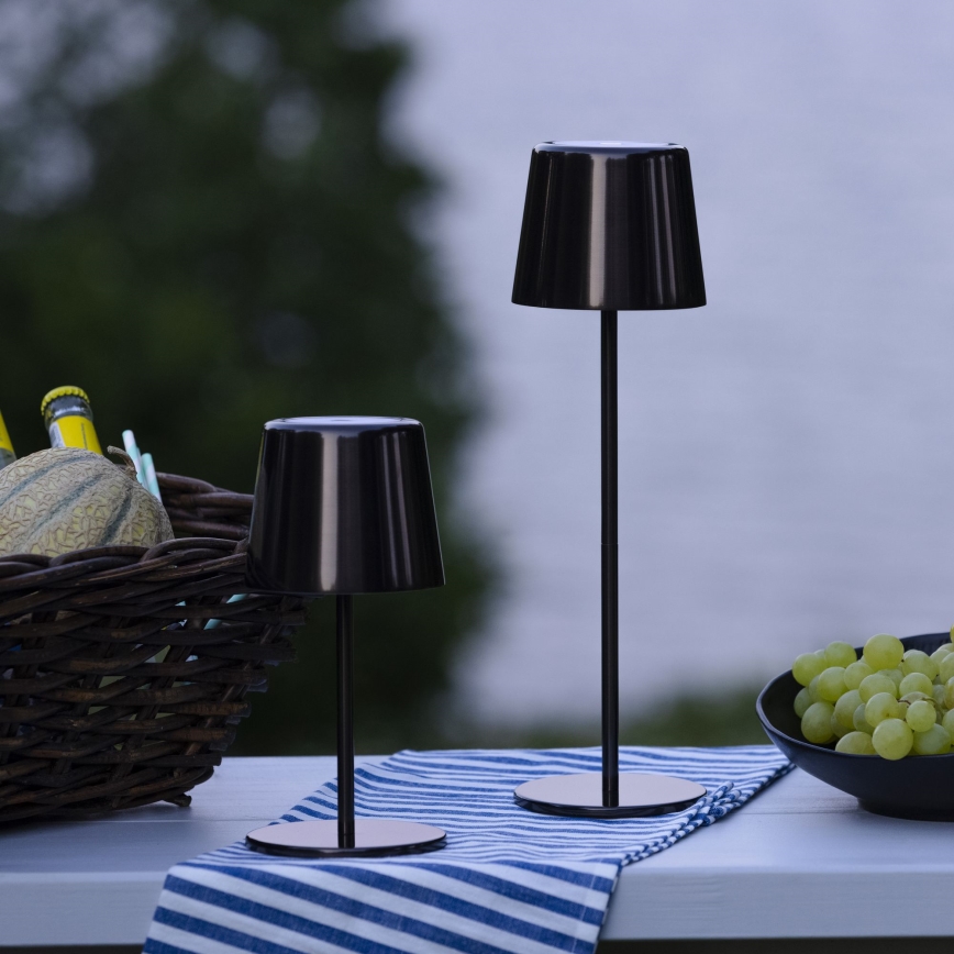 Brilliant - LED Aptumšojama skārienvadāma āra lampa XAANA LED/4W/5V 3000/4000/6500K IP44 melna