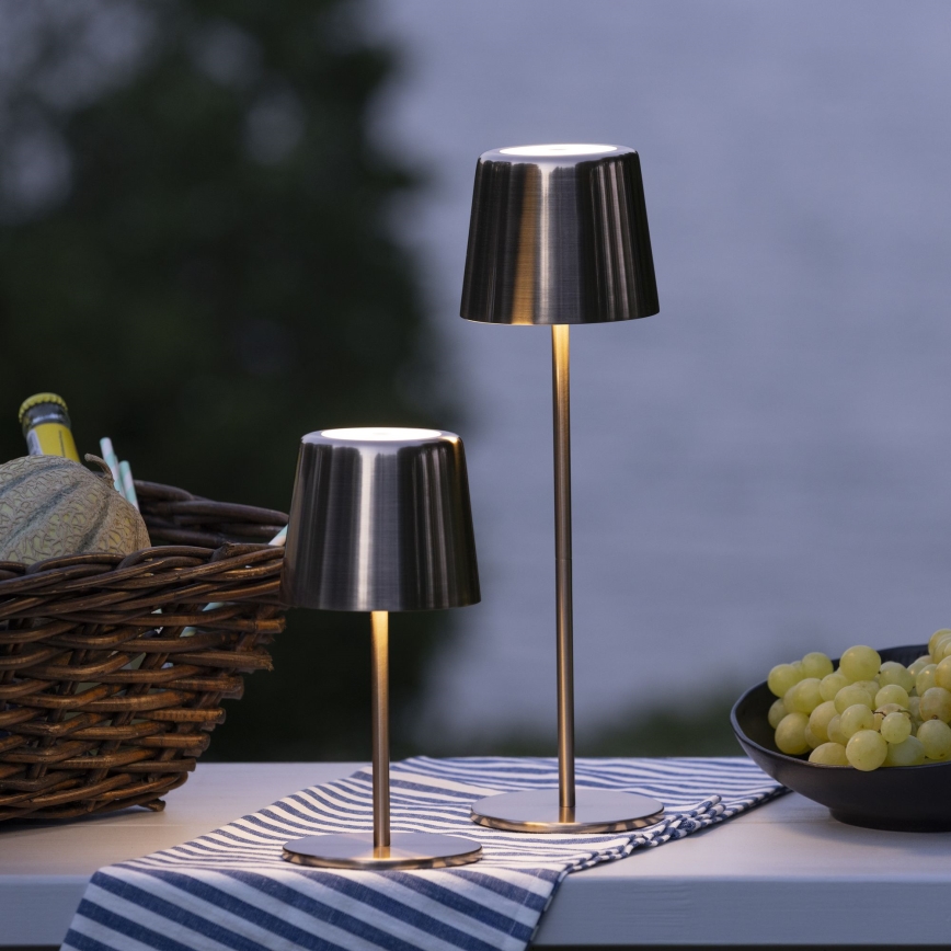 Brilliant - LED Aptumšojama skārienvadāma āra lampa XAANA LED/4W/5V 3000/4000/6500K IP44 varš
