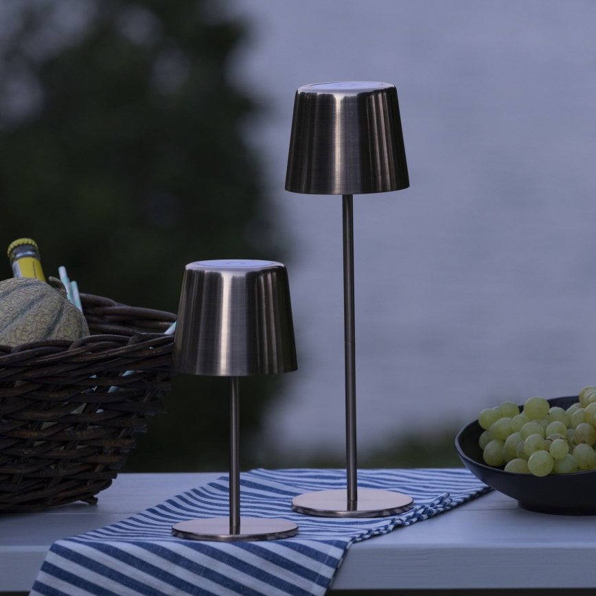 Brilliant - LED Aptumšojama skārienvadāma āra lampa XAANA LED/4W/5V 3000/4000/6500K IP44 varš