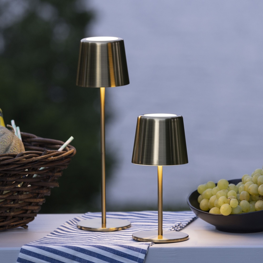 Brilliant - LED Aptumšojama skārienvadāma āra lampa XAANA LED/4W/5V 3000/4000/6500K IP44 zelta