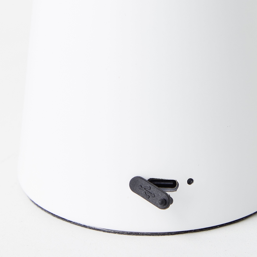 Brilliant - LED Aptumšojama skārienvadāma āra galda lampa MUFFIN LED/3W/5V USB IP44 balta