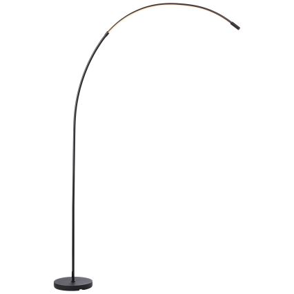 Brilliant - LED Aptumšojama skārienvadāma grīdas stāvlampa BOW LED/14W/230V 3000/4000/6500K melna