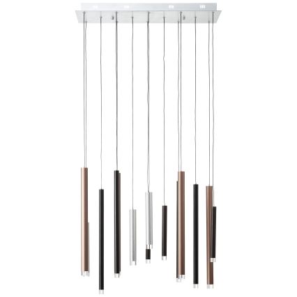 Brilliant - regulējama LED lustra uz troses CEMBALO LED/60W/230V matēts hroms/melns/brūns
