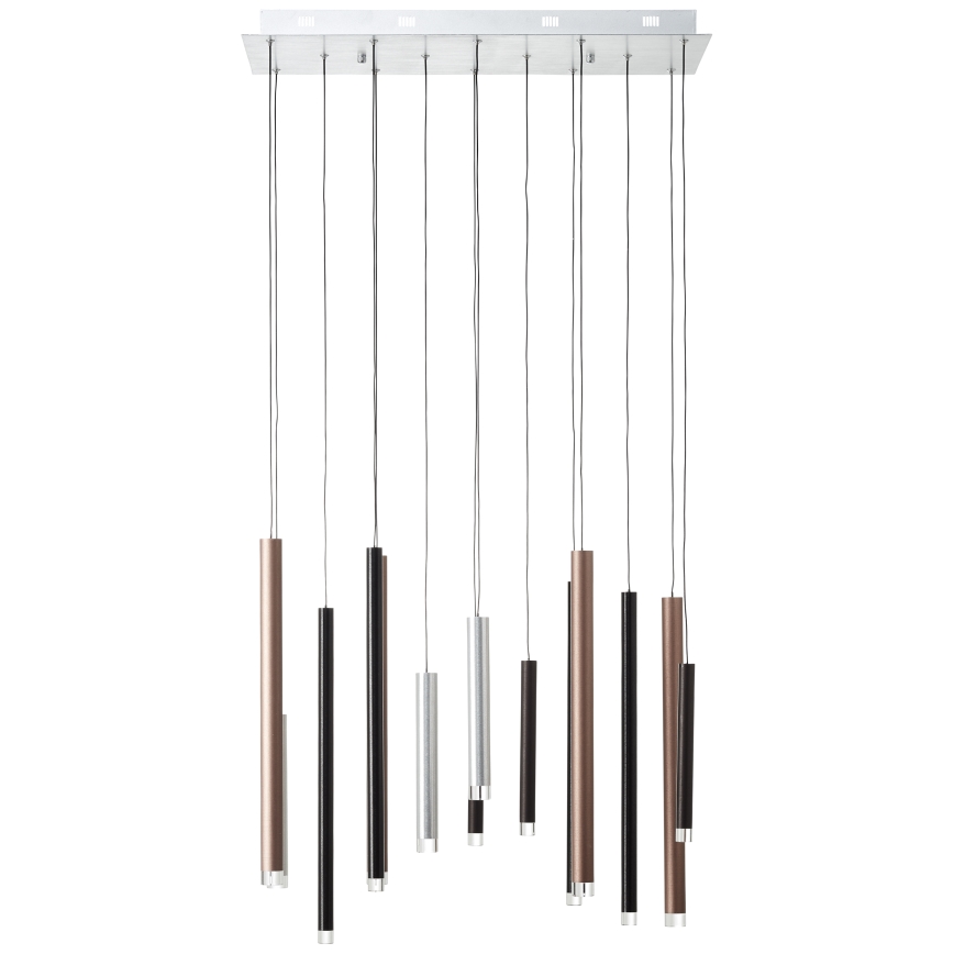 Brilliant - regulējama LED lustra uz troses CEMBALO LED/60W/230V matēts hroms/melns/brūns