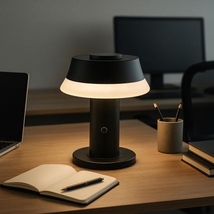 Brilliant - Uzlādējamā galda lampa ar skārienvadību un regulējamu spilgtumu KINICH LED/2,5W/5V 2700K 2600 mAh melna