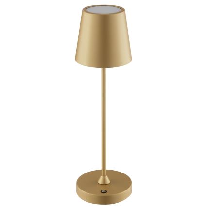 Brilliant - LED Regulējama, uzlādējama, skārienvadāma āra galda lampa ELORA LED/2,5W/5V 2700K 2600 mAh IP44 zelta