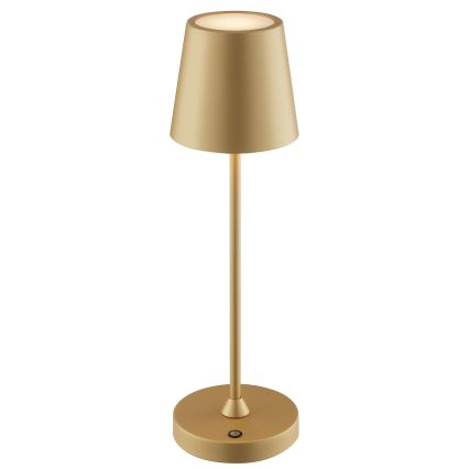Brilliant - LED Regulējama, uzlādējama, skārienvadāma āra galda lampa ELORA LED/2,5W/5V 2700K 2600 mAh IP44 zelta