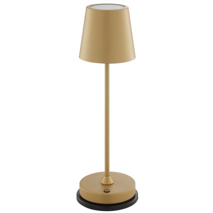 Brilliant - LED Regulējama, uzlādējama, skārienvadāma āra galda lampa ELORA LED/2,5W/5V 2700K 2600 mAh IP44 zelta