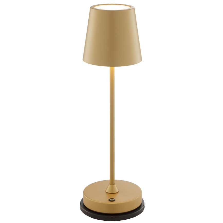 Brilliant - LED Regulējama, uzlādējama, skārienvadāma āra galda lampa ELORA LED/2,5W/5V 2700K 2600 mAh IP44 zelta