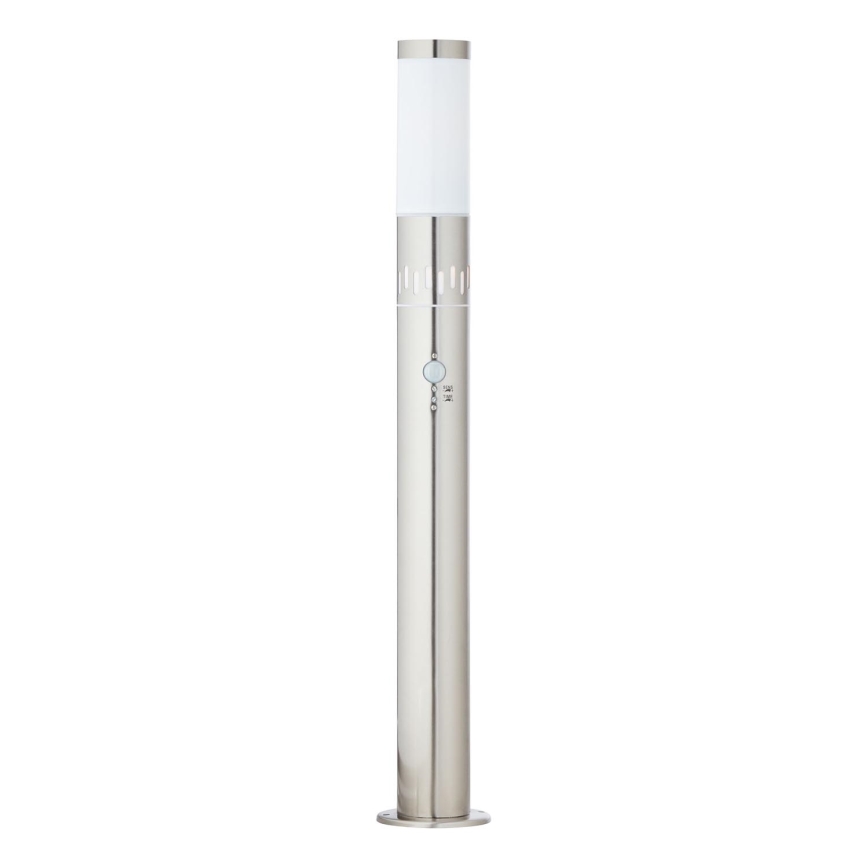 Brilliant - LED Āra lampa ar sensoru LEIGH LED/0,9W/230V + 1xE27/11W 80 cm IP44 spīdīgi hromēts