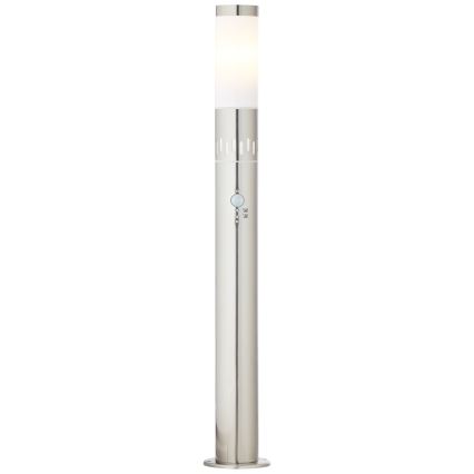Brilliant - LED Āra lampa ar sensoru LEIGH LED/0,9W/230V + 1xE27/11W 80 cm IP44 spīdīgi hromēts