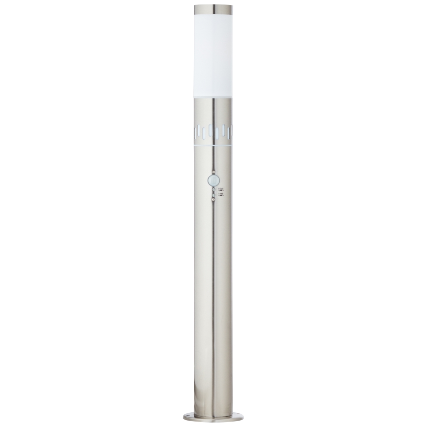 Brilliant - LED Āra lampa ar sensoru LEIGH LED/0,9W/230V + 1xE27/11W 80 cm IP44 spīdīgi hromēts