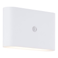 Brilliant - LED āra sienas lampa ar sensoru, uzlādējama XINO LED/3W/5V 3600 mAh IP44 balta
