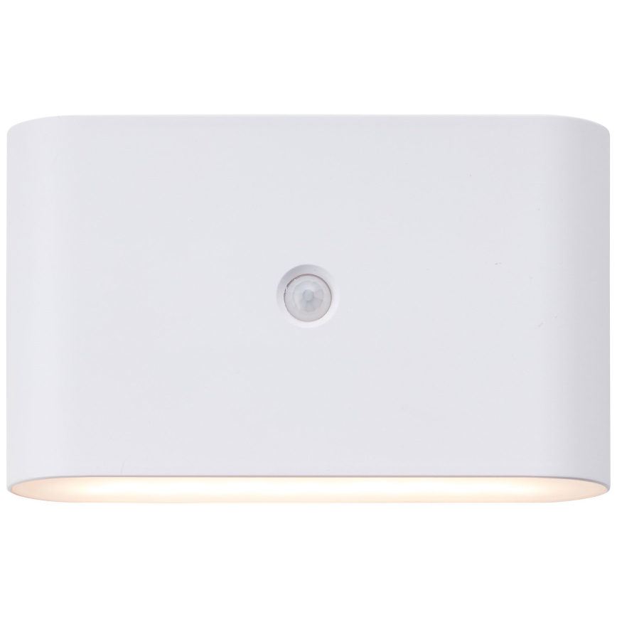 Brilliant - LED Āra uzlādējams sienas lampa ar sensoru XINO LED/3W/5V IP44 balta