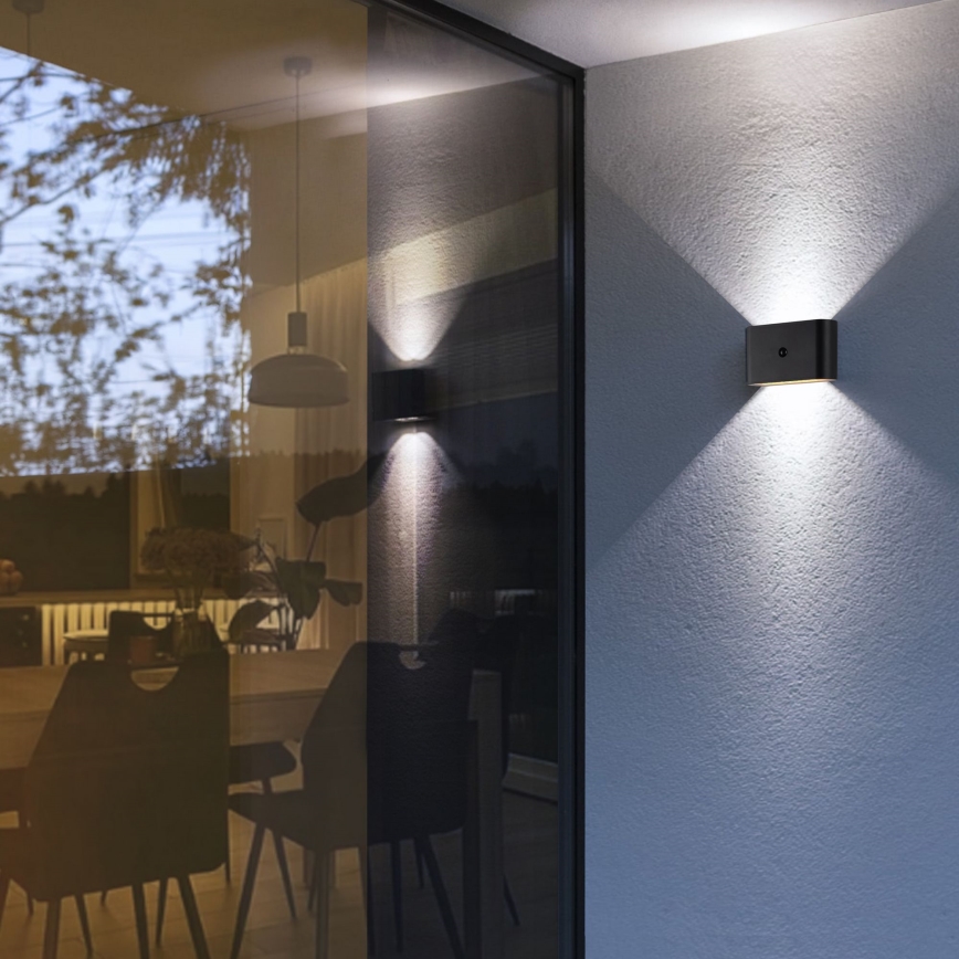 Brilliant - LED Āra uzlādējams sienas lampa ar sensoru XINO LED/3W/5V IP44 melna