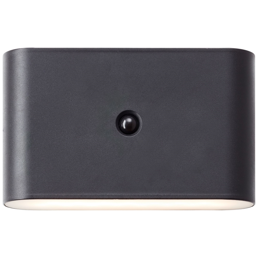 Brilliant - LED Āra uzlādējams sienas lampa ar sensoru XINO LED/3W/5V IP44 melna