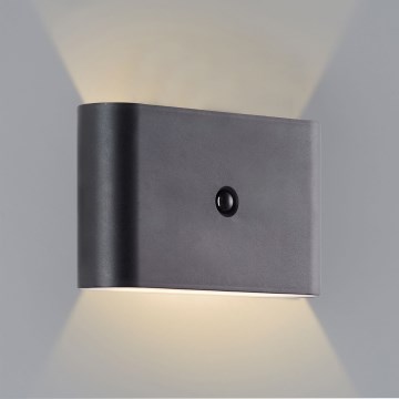 Brilliant - LED Āra uzlādējams sienas lampa ar sensoru XINO LED/3W/5V IP44 melna