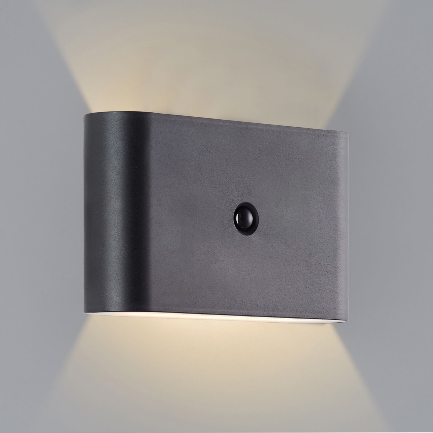 Brilliant - LED Āra uzlādējams sienas lampa ar sensoru XINO LED/3W/5V IP44 melna