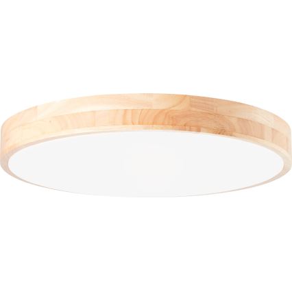 Brilliant - LED dimmējams griestu gaismeklis SLIMLINE LED/60W/230V 3000–6500K Ø 45 cm gumijas koks + tālvadības pults