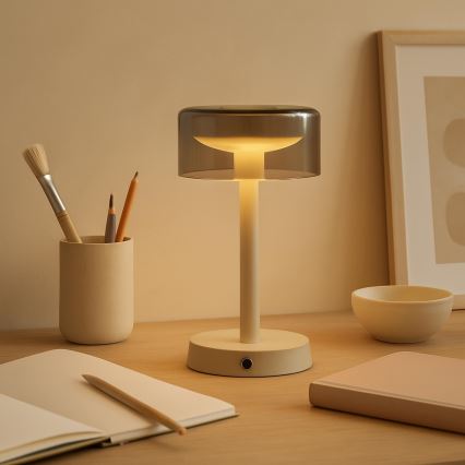 Brilliant - LED dimmējama uzlādējama skārienjūtīga āra galda lampa RAZOR LED/2,5W/5V 2700K 2600 mAh IP44 pelēka