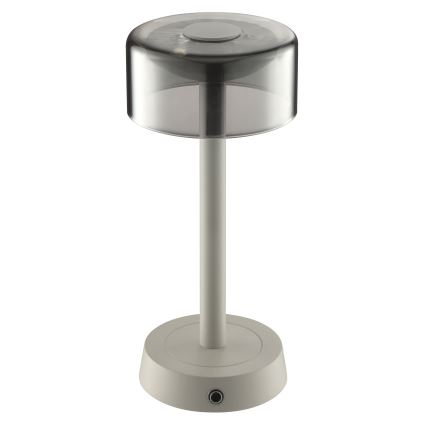 Brilliant - LED dimmējama uzlādējama skārienjūtīga āra galda lampa RAZOR LED/2,5W/5V 2700K 2600 mAh IP44 pelēka