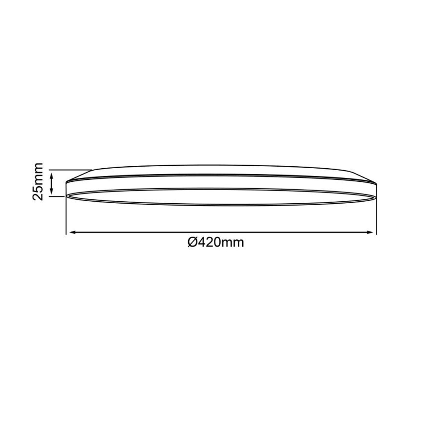 Brilliant - LED aptumšojama griestu lampa SORELL LED/24W/230V 3000-6500K Ø 42 cm melna + tālvadības pults