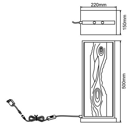 Brilliant - LED galda lampa CHAUMONT, 10 W, 230 V, priedes krāsā