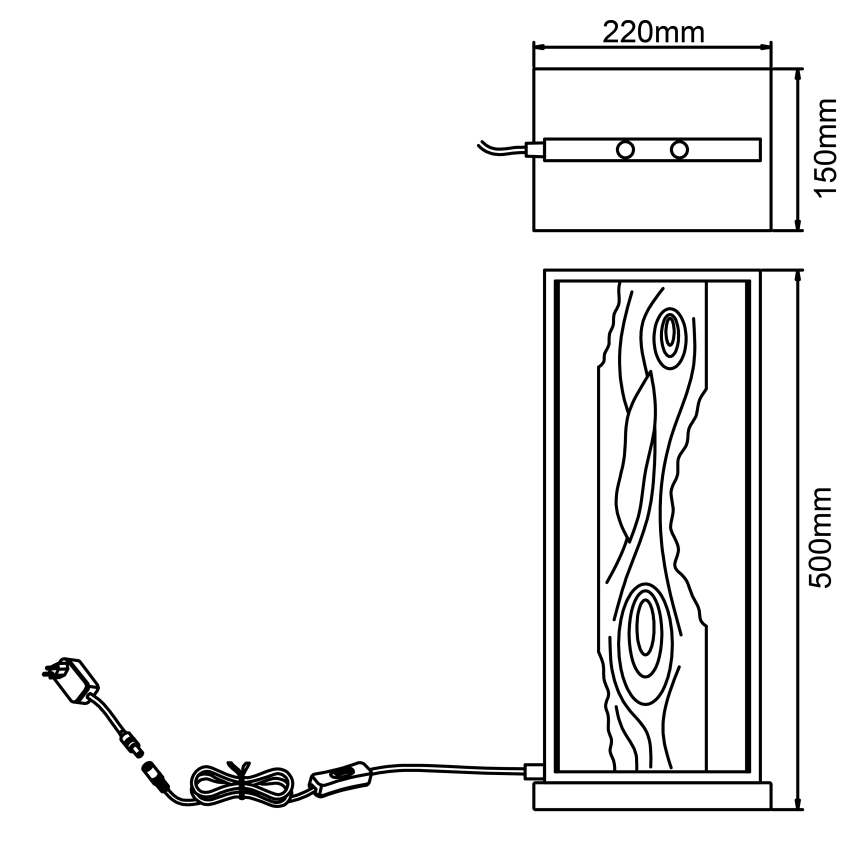 Brilliant - LED galda lampa CHAUMONT, 10 W, 230 V, priedes krāsā