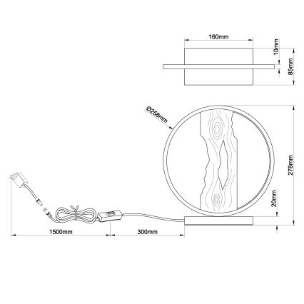 Brilliant - LED Galda lampa CHAUMONT LED/7,5W/230V priede - FSC sertificēts