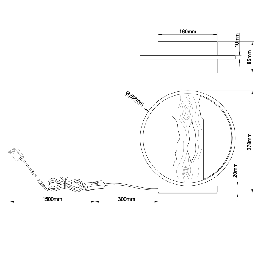 Brilliant - LED Galda lampa CHAUMONT LED/7,5W/230V priede - FSC sertificēts