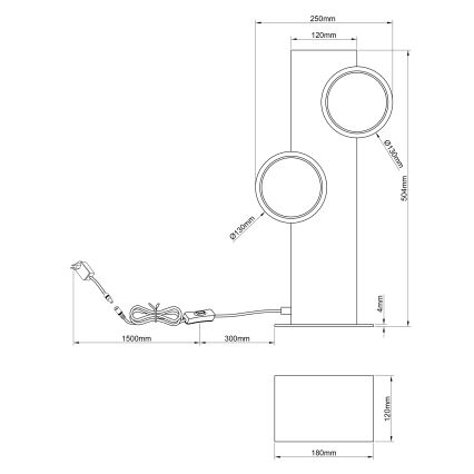 Brilliant - LED Galda lampa CHEESY LED/12W/230V priede - FSC sertificēts