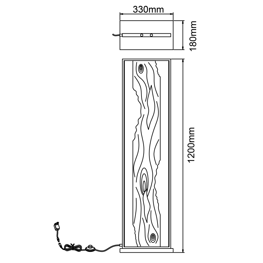Brilliant - LED Grīdas stāvlampa CHAUMONT LED/20W/230V priede - FSC sertificēts