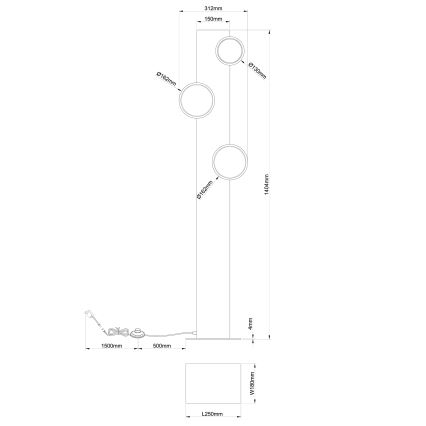 Brilliant - LED Grīdas stāvlampa CHEESY LED/20W/230V priede - FSC sertificēts