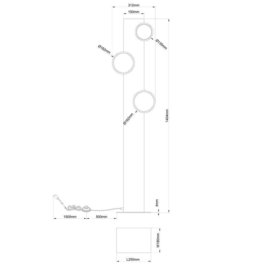 Brilliant - LED Grīdas stāvlampa CHEESY LED/20W/230V priede - FSC sertificēts