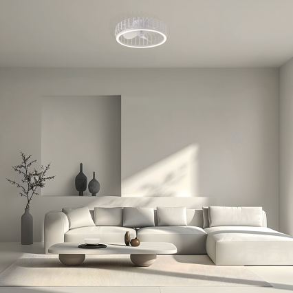 Brilliant - LED aptumšojama griestu lampa ar ventilatoru CAPO LED/36W/230V 2700-6500K Ø 48 cm balta + ar tālvadības pulti