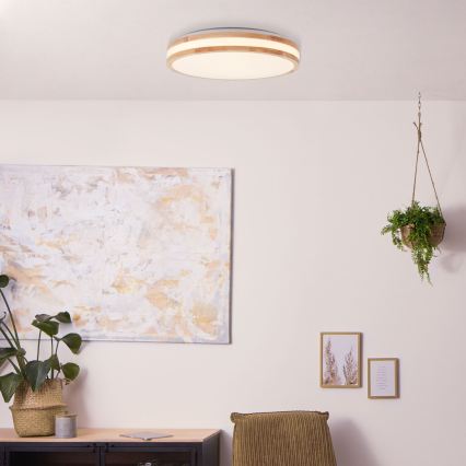 Brilliant - LED griestu gaismeklis LASKOS LED/22W/230V Ø 38 cm kaučuka koks