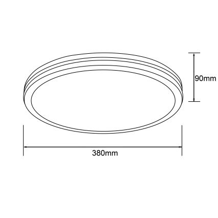 Brilliant - LED griestu gaismeklis LASKOS LED/22W/230V Ø 38 cm kaučuka koks