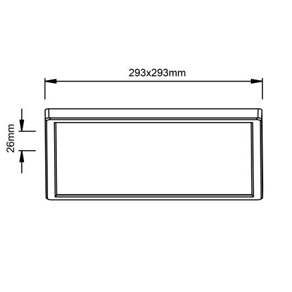Brilliant - LED griestu gaismeklis MILTON LED/18W/230V 29,3x29,3 cm melns