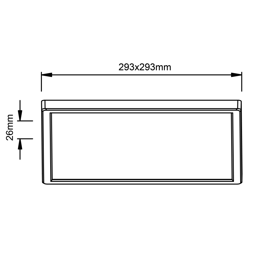 Brilliant - LED griestu gaismeklis MILTON LED/18W/230V 29,3x29,3 cm melns