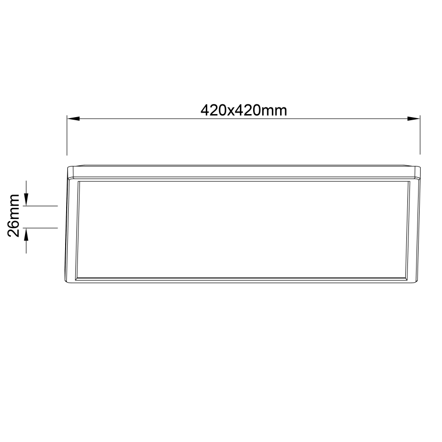 Brilliant - LED griestu gaismeklis MILTON LED/24W/230V 42x42 cm melns