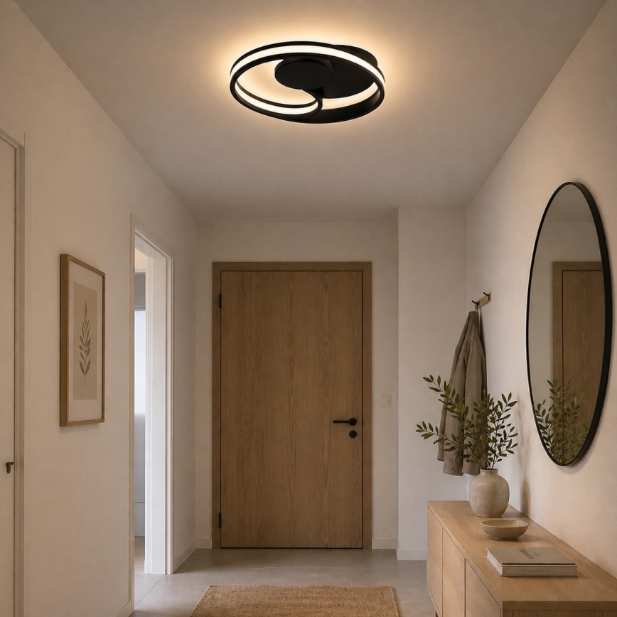 Brilliant - LED griestu lampa REVOLA LED/33W/230V 3000/4000/6500K Ø 40 cm melna